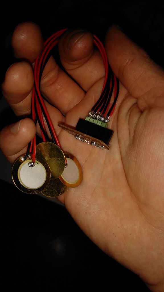 piezoelectric transducers with Dupont connectors for electrified vibraphone system